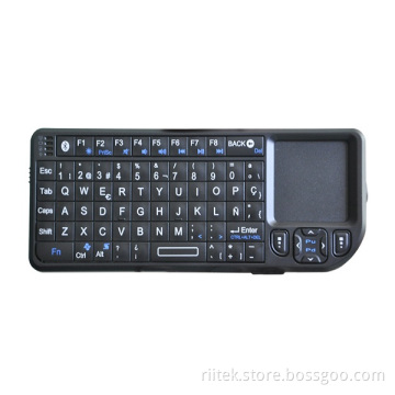 Bluetooth Wireless Rii Mini Keyboard (Spanish Layout) With Touchpad and Laser Pointer for PC, HTPC PS3 and Smartphones